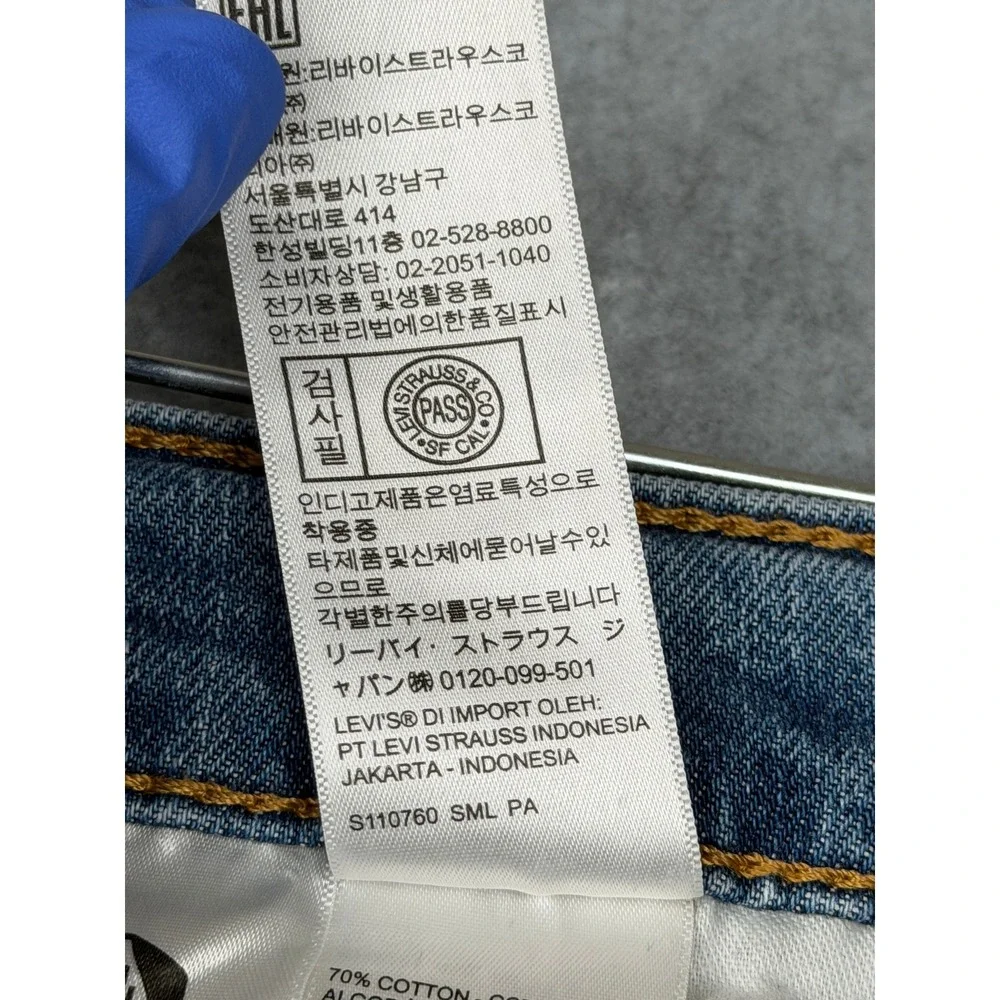 Levis 514 Mens Straight Fit Jeans W32 L32 Light Wash Blue Denim